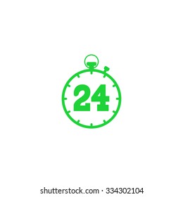 Icon 24 hours Timer sign.