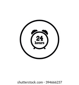 Icon 24 hours Timer sign.