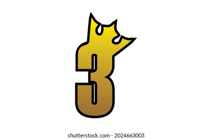 Icon 3 with abstract crown inspiration logo icon