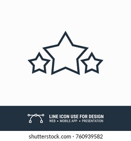Icon 3 star graphic design single icon vector illustration