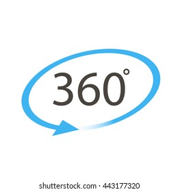 Icon 360 degrees on a white background