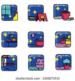 icon 3d concept with colourful