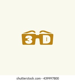 Icon 3D glasses.