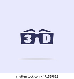 Icon 3D glasses.
