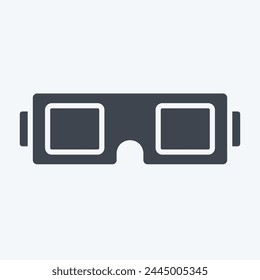 Icon 3D Glasses. related to Entertainment symbol. glyph style. simple design illustration