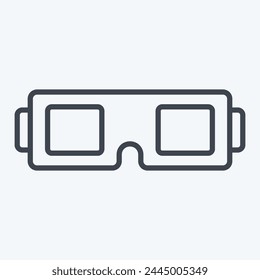 Icon 3D Glasses. related to Entertainment symbol. line style. simple design illustration