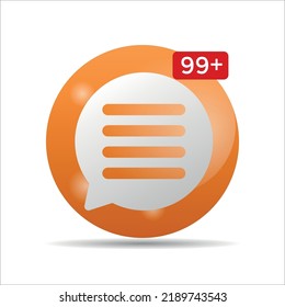 icon 3D media sosial file vector eps