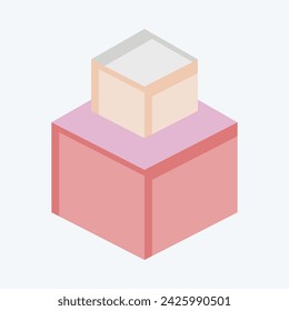 Icon 3D Modeling. related to Creative Concept symbol. flat style. simple design editable. simple illustration