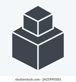 Icon 3D Modeling. related to Creative Concept symbol. glyph style. simple design editable. simple illustration