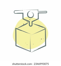 Icon 3D Printing. related to 3D Visualization symbol. Color Spot Style. simple design editable. simple illustration