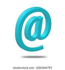 icon at 3D realistic blue color vector