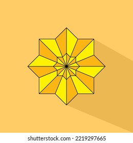 Icon 3D Star Yellow Color Vector 