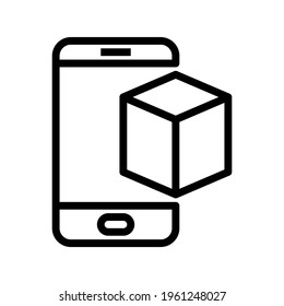 Icon 3d Technology With Style Outline