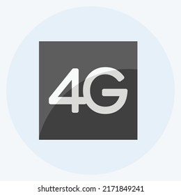 Icon 4G. suitable for Mobile Apps symbol. flat style. simple design editable. design template vector. simple symbol illustration