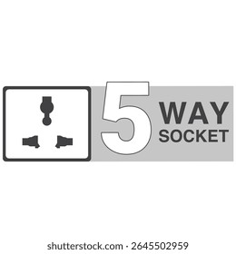 Icon 5 way socket, wire plug socket