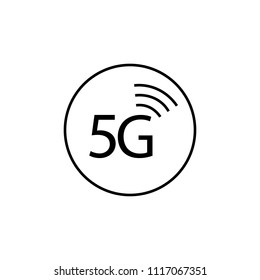 The icon of 5g connection. Simple flat icon illustration, vector of 5g connection for a website or mobile application on white background