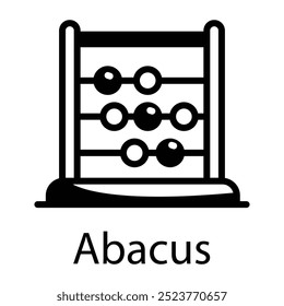 An icon of abacus in doodle style 
