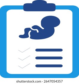 Icon about baby health monitoring board, development and recording of the fetus, careful care for the health of the fetus and post-pregnancy