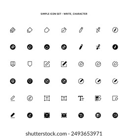 Icon about creation, modification, and character
