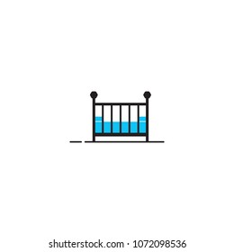 an icon about crib with simple concept