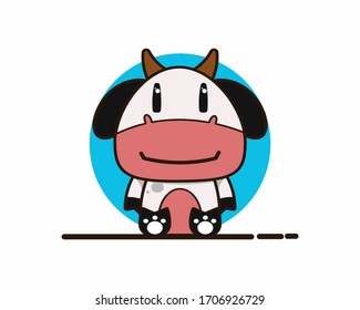 

icon about cute cows smile