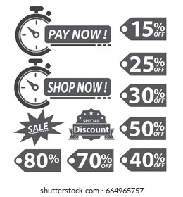icon about discount. vector illustration. 