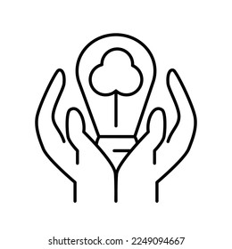 Symbol für energetische Übergänge. Nachhaltige Entwicklung. Netto-Null. Enthält Symbole wie weniger CO2-Emissionen, grüne Energie, Klimaschutz zur Rettung der Erde. Bearbeitbarer Vektorhub. 