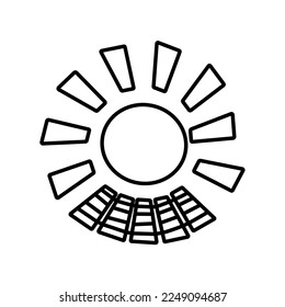 Icon about energetic transition. Sustainable development. Net zero. Contain such icons as less CO2 emissions, green energy, climate action to save Earth. Editable vector stroke. 
