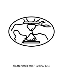 Icon about energetic transition. Sustainable development. Net zero. Contain such icons as less CO2 emissions, green energy, climate action to save Earth. Editable vector stroke. 