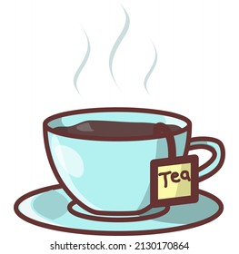 icon about hot boiled tea drink