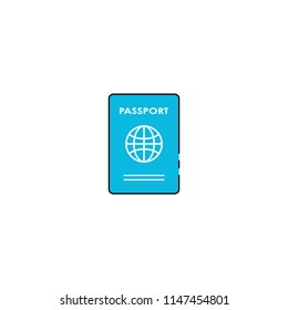 an icon about a passport or travel ID