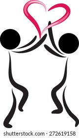 icon about people holding a heart shape