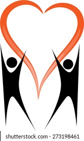 icon about people holding a heart shape