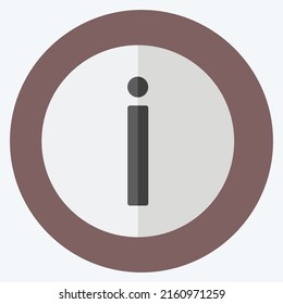 Icon About. suitable for Mobile Apps symbol. flat style. simple design editable. design template vector. simple symbol illustration