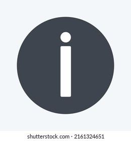 Icon About. suitable for Mobile Apps symbol. glyph style. simple design editable. design template vector. simple symbol illustration