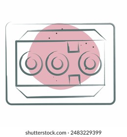 Icon ABS Control Mobile. related to Car Maintenance symbol. Color Spot Style. simple illustration