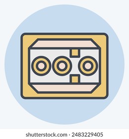 Icon ABS Control Mobile. related to Car Maintenance symbol. color mate style. simple illustration