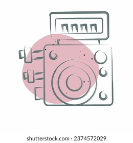 Icon ABS Control Module. related to Car Maintenance symbol. Color Spot Style. simple design editable. simple illustration