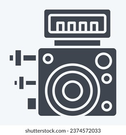 Icon ABS Control Module. related to Car Maintenance symbol. glyph style. simple design editable. simple illustration
