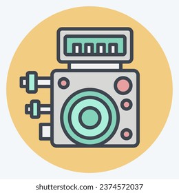 Icon ABS Control Module. related to Car Maintenance symbol. color mate style. simple design editable. simple illustration