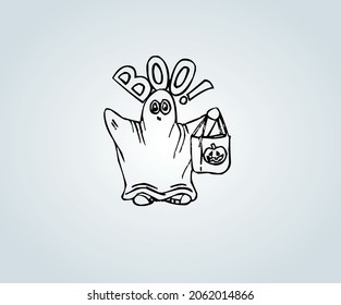 Ikone und abstrakte Dekoration, repräsentativ für den halloween zur Illustration