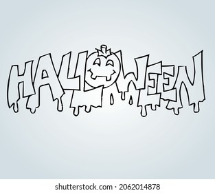 icon and abstract decoration representative of halloween day for illustration