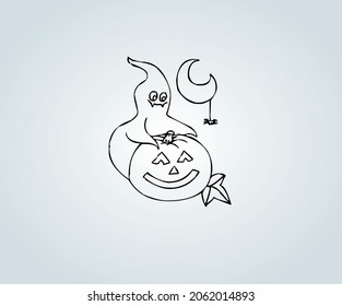 icon and abstract decoration representative of halloween day for illustration