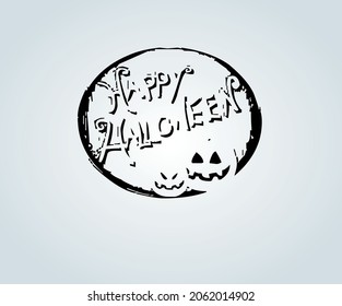 icon and abstract decoration representative of halloween day for illustration