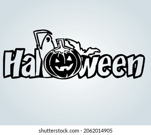 icon and abstract decoration representative of halloween day for illustration