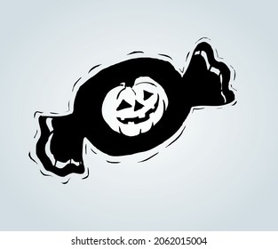 Ikone und abstrakte Dekoration, repräsentativ für den halloween zur Illustration