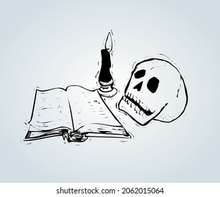 icon and abstract decoration representative of halloween day for illustration