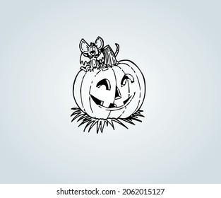 icono y decoración abstracta representativa del día de halloween para ilustración