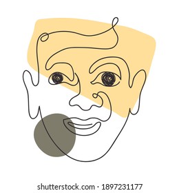 icono de la cara abstracta y moderna sobre fondo blanco, diseño colorido, ilustración vectorial