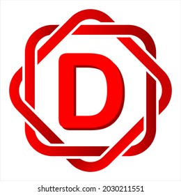 icon abstract monoline combination stacked square and letter d, simple, beautiful and cool vector graphic resource